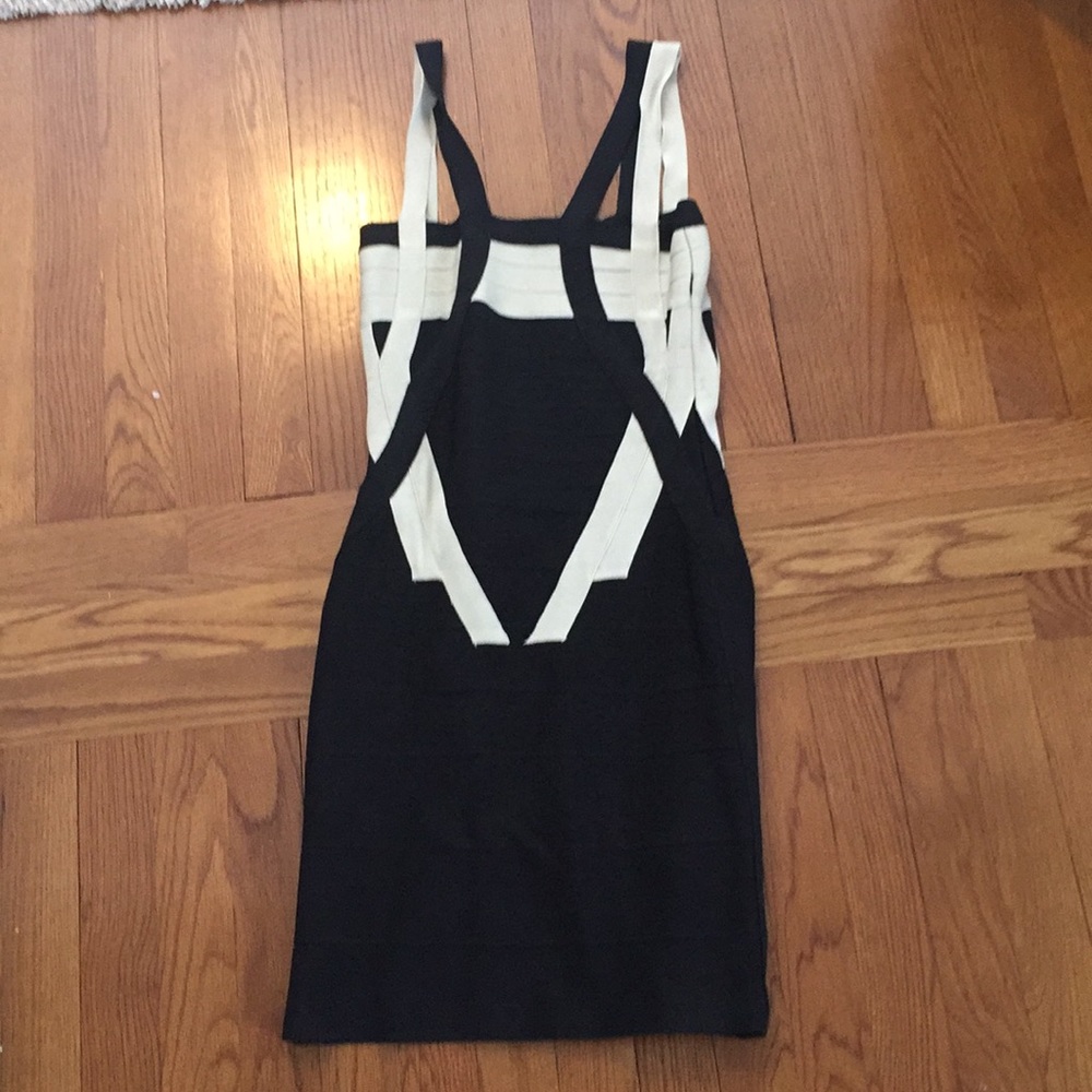 Bandage Black and Tan dress